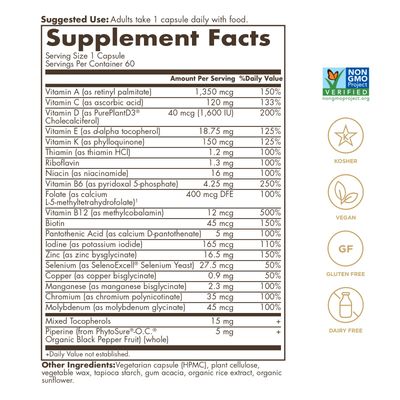 Solgar One Daily Men's Multivitamin Whole Body Support Supplement, Highly Absorbable Delayed Release One Daily Multi Vitamin Capsules for Men - Immune Heart Energy Stress &amp; Muscle Health, 60 Servings