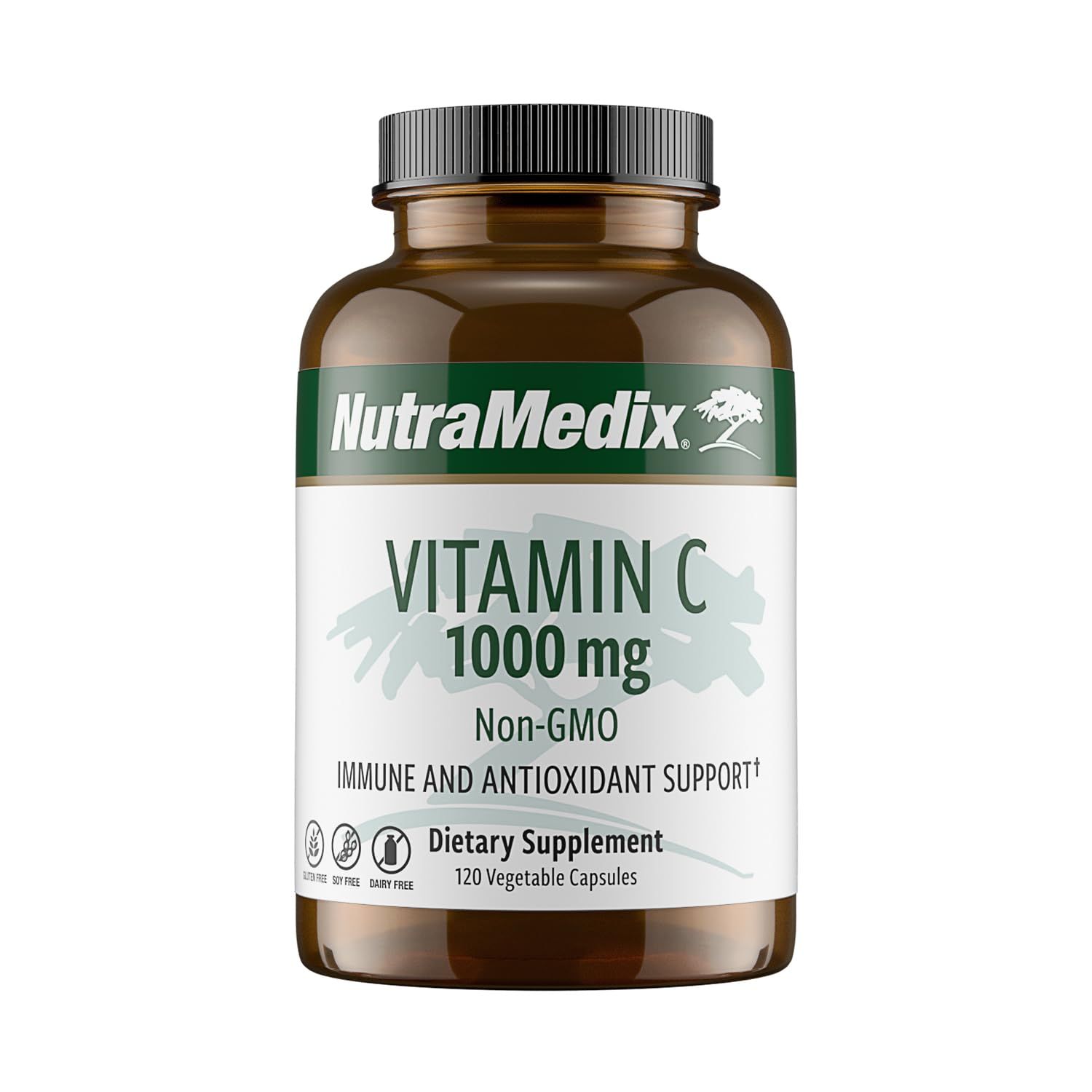 NutraMedix Vitamin C 1000mg - Antioxidants Supplement for Immune Support &amp; Heart Health - Vitamin C from Ascorbic Acid - Vegan, Non-GMO (120 Vegetarian Capsules)