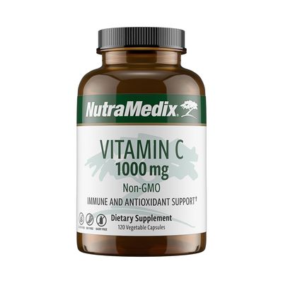 NutraMedix Vitamin C 1000mg - Antioxidants Supplement for Immune Support &amp; Heart Health - Vitamin C from Ascorbic Acid - Vegan, Non-GMO (120 Vegetarian Capsules)