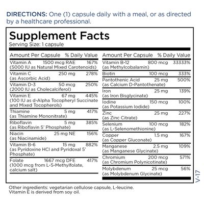 Metabolic Maintenance FemOne - Womens Multivitamin with Vitamin D3, Vitamin B12, Methylfolate - Contains Key Nutrients for Reproductive & Immune Health (90 Capsules)