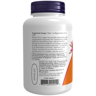 NOW Foods Supplements, Vitamin E-1,000 IU Mixed Tocopherols, Antioxidant Protection*, 100 Softgels