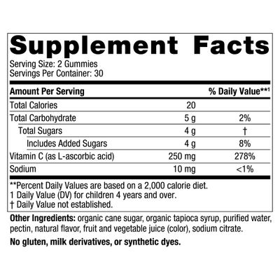 Nordic Naturals Kids Vitamin C Gummies - Tangy Tangerine - 60 Gummies - Vegan Vitamin C Supplement - Childrens Immunity and Antioxidant Support - 250 mg Vitamin C per Serving - 30 Servings