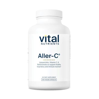 Vital Nutrients Aller-C | Vegan Respiratory and Sinus Function Support*| Isoquercitrin, Bromelain, Bioflavonoids, &amp; Vitamin C | Gluten, Dairy, Soy Free Supplement | 200 Capsules