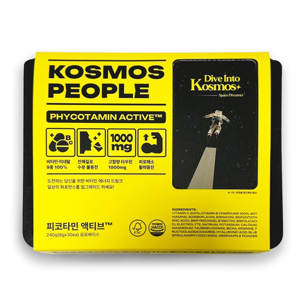 KOSMOS PEOPLE PHYCOTAMIN Multivitamin Powder 30 x 8g Packets for Energy Hydration and Recovery Daily Vitality and Fitness Support