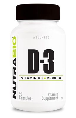 NutraBio Vitamin D (2000 IU), Immune Support - 90 Vegetable Capsules