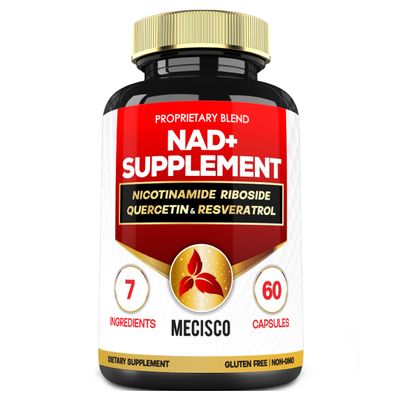 NAD+ Supplement with Nicotinamide Riboside 900 mg Per Serving w/Quercetin, Resveratrol, Turmeric, Rhodiola Rosea, Astragalus, Ginseng - Cellular Energy &amp; Repair, Vitality, Healthy Aging - 60 Count