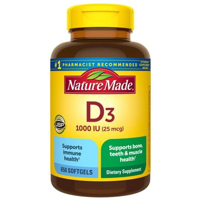 Nature Made Vitamin D3 1000 IU (25 mcg), D3 Vitamin, Nature Made Vitamin D3 1000 Iu, D3 Vitamin 2000 Iu, Vitamin D3 1000iu, Vitamin D 1000, 650-Day Supply (650 Count) (Pack of 1)