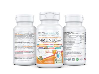 (120 Capsules), Quercetin 1,000mg, Vitamin C 1,000mg, Zinc 50mg, Vitamin D3 5,000iu, Selenium, Copper, Acerola, Ginger, Rutin, Bitter Orange, Rose Hips, Echinacea, Immune C Plus, 14 in 1 Immune C Plus