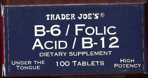 Trader Joe&#39;s Under The Tongue B-6 / Folic Acid / B-12 Dietary Supplement, 100 Tablets