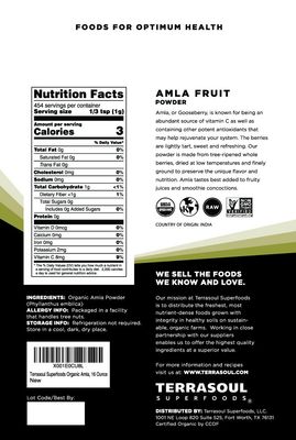 Terrasoul Superfoods Organic Amla Powder (Amalaki), 4 Lbs - Rich in Antioxidant Vitamin C | Supports Immunity