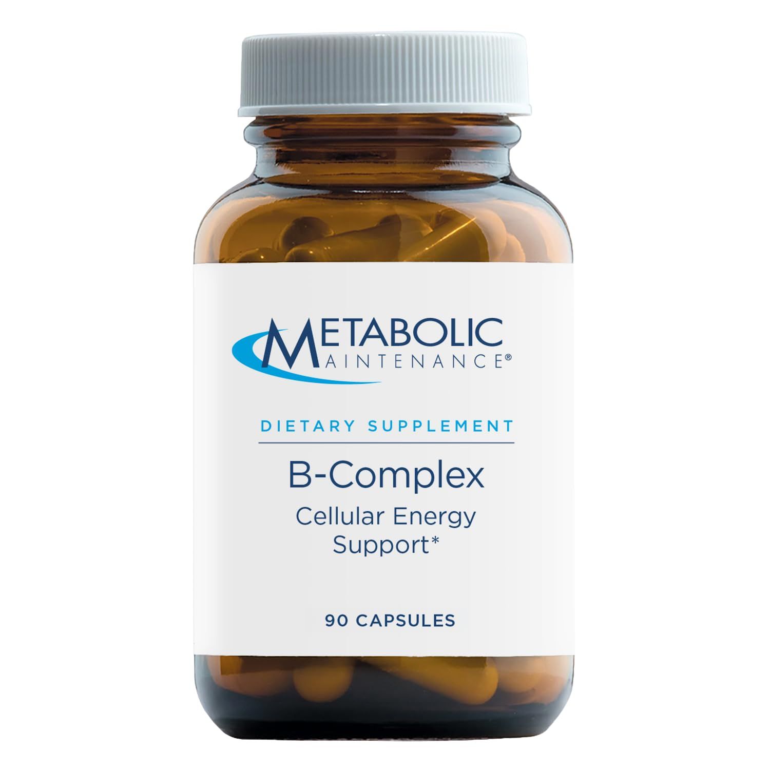 Metabolic Maintenance B Complex - Cellular Energy Support Supplement with L Methylfolate &amp; Niacin - High Potency Vitamin B Complex Containing B-12, B-2, &amp; B-6 (90 Capsules)