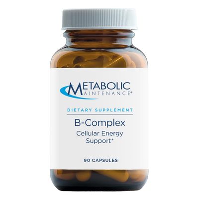 Metabolic Maintenance B Complex - Cellular Energy Support Supplement with L Methylfolate &amp; Niacin - High Potency Vitamin B Complex Containing B-12, B-2, &amp; B-6 (90 Capsules)