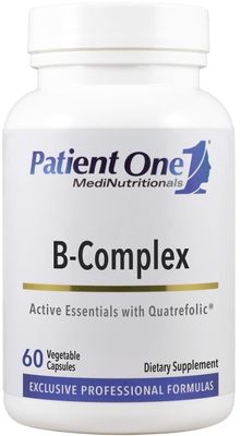 Patient One B-Complex | Supplement to Support Energy, and Heart and Brain Health* | Active Essentials with Quatrefolic | 60 Capsules
