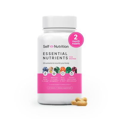 SELF NUTRITION Vegan Multivitamins for Women -Expert Designed 28 Nutrients - Boost Energy, Sleep, Skin &amp; Reduce Cravings - Womens Multivitamin, Keto, Vegan,Gluten Free, Keto- USA, 2-Month Supply