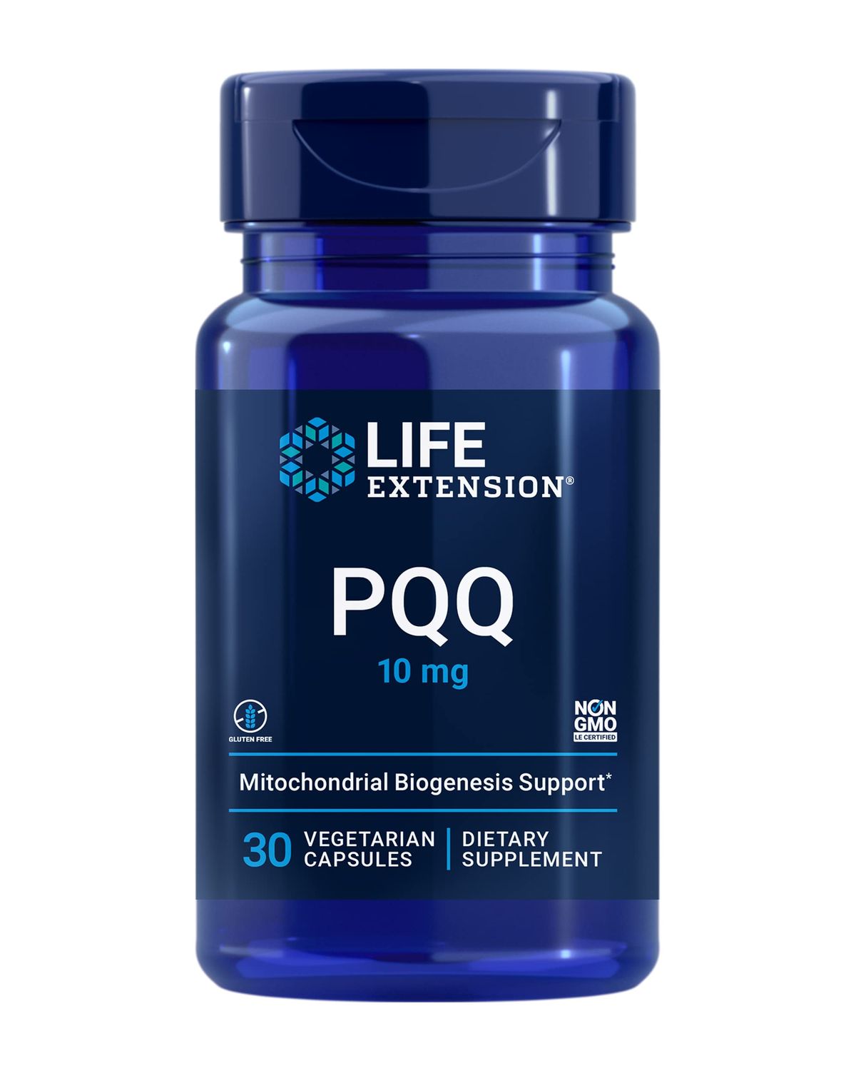 Life Extension PQQ Caps - Pyrroloquinoline Quinone, 10 mg - Promotes the Growth of New Mitochondria, ATP, Energy Support - Gluten-Free, Non-GMO, Vegetarian - 30 Capsules