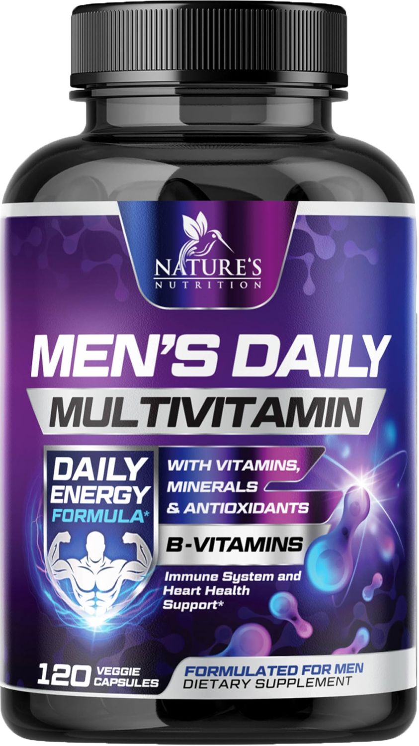 Multivitamin for Men - Mens Multivitamins for Daily Nutritional Support, Men&#39;s Multivitamin with Vitamin A, C, D, E, B12, Zinc &amp; More, Immune Health &amp; Energy Support Vitamins Supplement - 120 Capsules