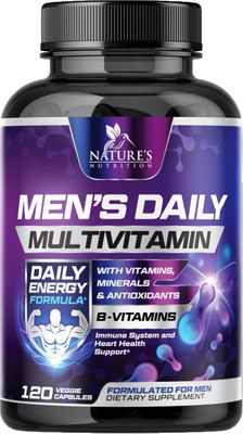 Multivitamin for Men - Mens Multivitamins for Daily Nutritional Support, Men&#39;s Multivitamin with Vitamin A, C, D, E, B12, Zinc &amp; More, Immune Health &amp; Energy Support Vitamins Supplement - 120 Capsules