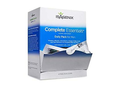 Isagenix Complete Essentials Dietary Supplement Daily Pack for Men (60 Packs, 30 A.M. &amp; 30 P.M.)
