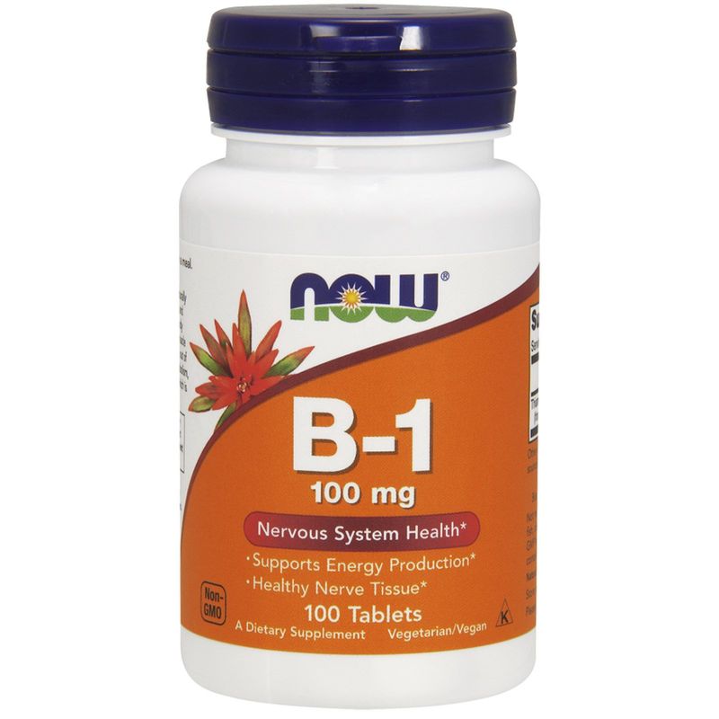 NOW Vitamin B-1 (thiamine) 100mg, 100 Tablets (Pack of 4)