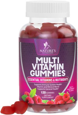Multivitamin Gummy Vitamins, Berry Flavored Adult Daily Vitamins for Women &amp; Men with Multi Vitamin A, C, D, E, B6, B12, Zinc &amp; Antioxidants Supplement for Immune Health Support, Non-GMO - 120 Gummies