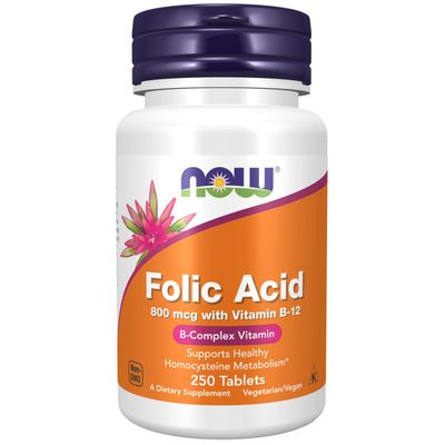 Now Foods, Folic Acid 800mg, 250 Tablets