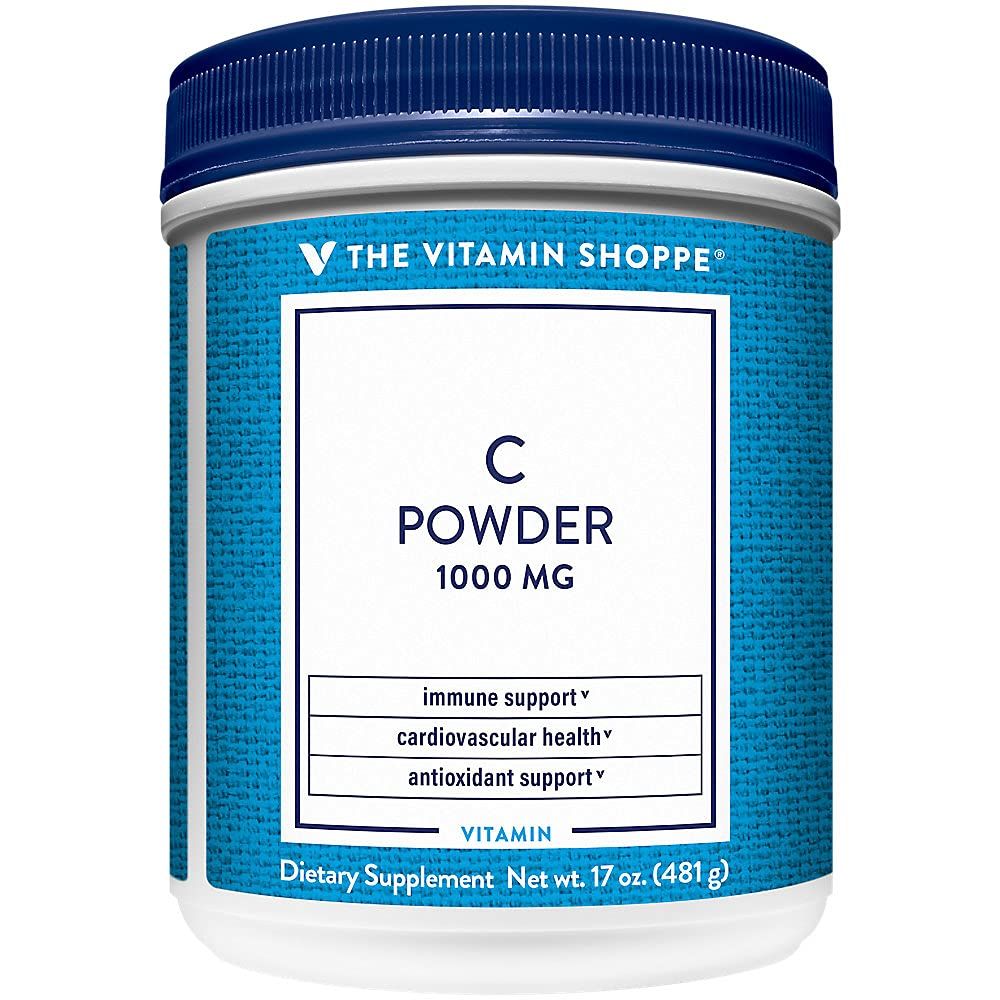 The Vitamin Shoppe Vitamin C Powder 1,000MG, Antioxidant That Supports Immune and Cardiovascular Health (17 Ounces Powder)
