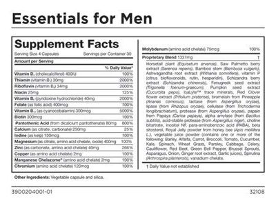 Isagenix Complete Essentials Dietary Supplement Daily Pack for Men (60 Packs, 30 A.M. &amp; 30 P.M.)