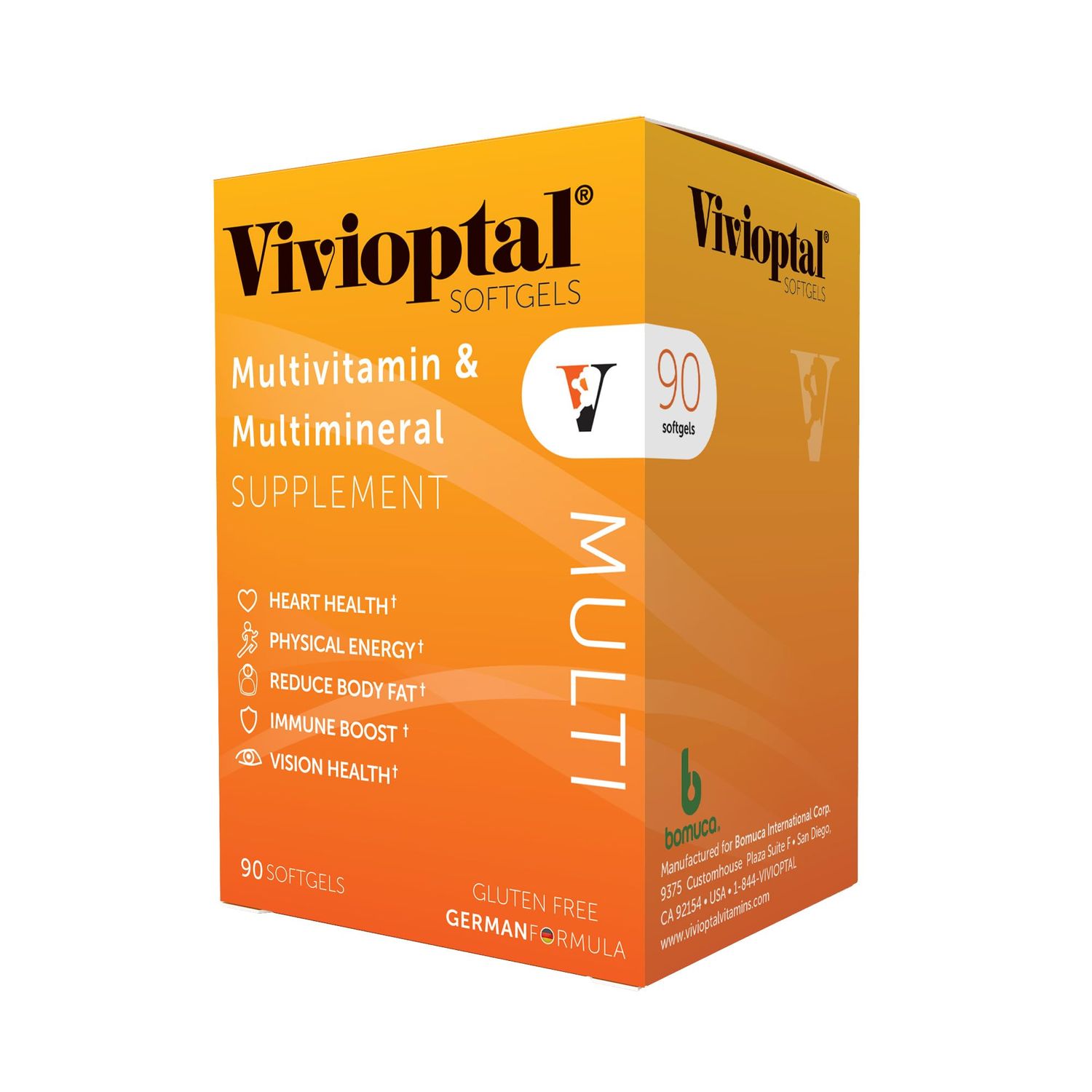 Vivioptal Multi, 90 Softgels, Multivitamin &amp; Multimineral, Gluten Free, German Formula
