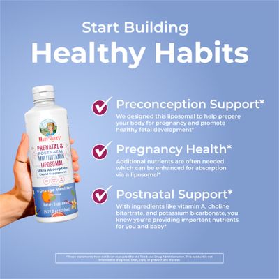 MaryRuth Organics Prenatal &amp; Postnatal Multivitamin for Women | Sugar Free | Formulated for Pre-Conception, Pregnancy &amp; Nursing | Prenatal Vitamins | Vegan | Non-GMO | Gluten Free | 30 Servings