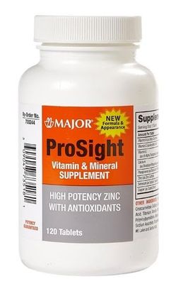 Major ProSight Vitamin and Mineral Supplement High Potency Zinc with Antioxidants - 120 Tablets