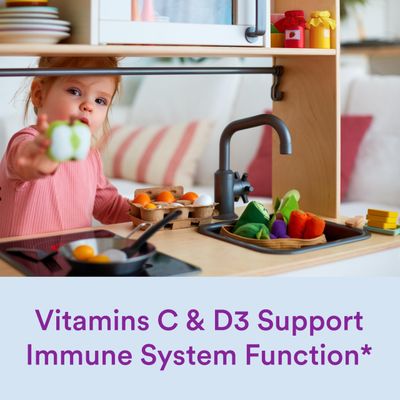 SmartyPants Organic Toddler Multivitamin Gummies: Probiotics, Omega 3 (ALA), Vitamin D3, C, Vitamin B12, B6, Vitamin A, K &amp; Zinc, Gluten Free, Three Fruit Flavors, 60 Count (30 Day Supply)