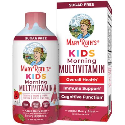 MaryRuth&#39;s Kids Liquid Morning Multivitamin | Kids Multivitamin | Immune Support | Vitamin C &amp; D | Kids Vitamins | Kids Vitamins multivitamin | Vegan | 30-180 Servings | 15.22 fl oz
