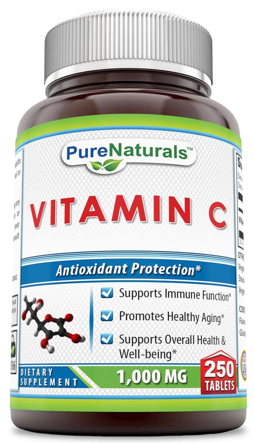 Pure Naturals Vitamin C, 1000 mg 250 Tablets -Supports Immune Function* -Supports Overall Health &amp; Well-Being* -Promotes Healthy Aging*