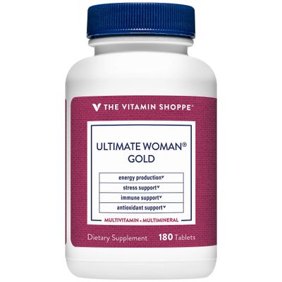 The Vitamin Shoppe Ultimate Woman Gold Multivitamin - with Iron, B Vitamins &amp; Vitamin D3 and More to Support Energy Production, Bone &amp; Immune Health - Gluten Free Multi-Mineral (180 Tablets)