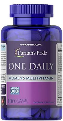 Puritan&#39;s Pride One Daily Women&#39;s Multivitamin Caplets, 100 Count