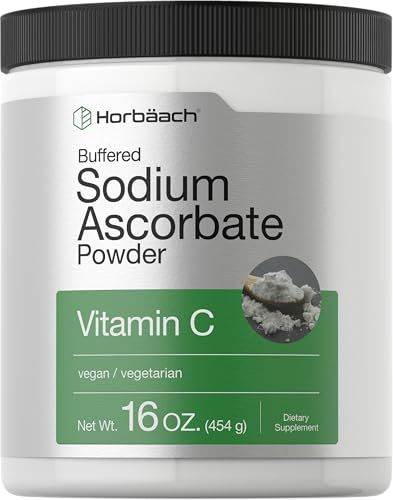 Horbach Buffered Sodium Ascorbate Vitamin C Powder | 16 oz | Vegan, Non-GMO, and Gluten Free Supplement