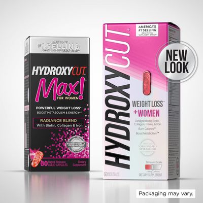 Hydroxycut +Women - 60 Rapid-Release Liquid Capsules - Includes Biotin, Collagen, Folate &amp; Iron