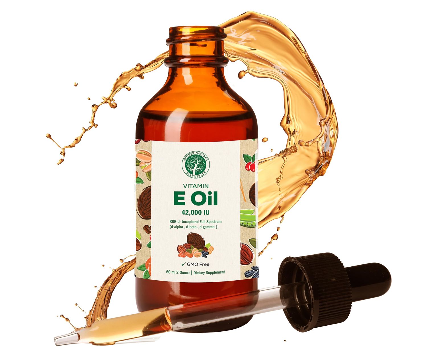 Mother Nature&#39;s Essentials Vitamin E Supplement 42,000IU, 2 oz