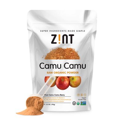 Zint Camu Camu Powder Organic | Superfood Powder | Organic Fruit Ingredient | Antioxidants Source Perfect for Smoothies, Juices, Ice Creams | Non-GMO, Gluten-Free, Kosher | 3.5 oz
