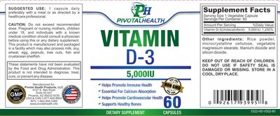 Vitamin D3 5,000 IU's