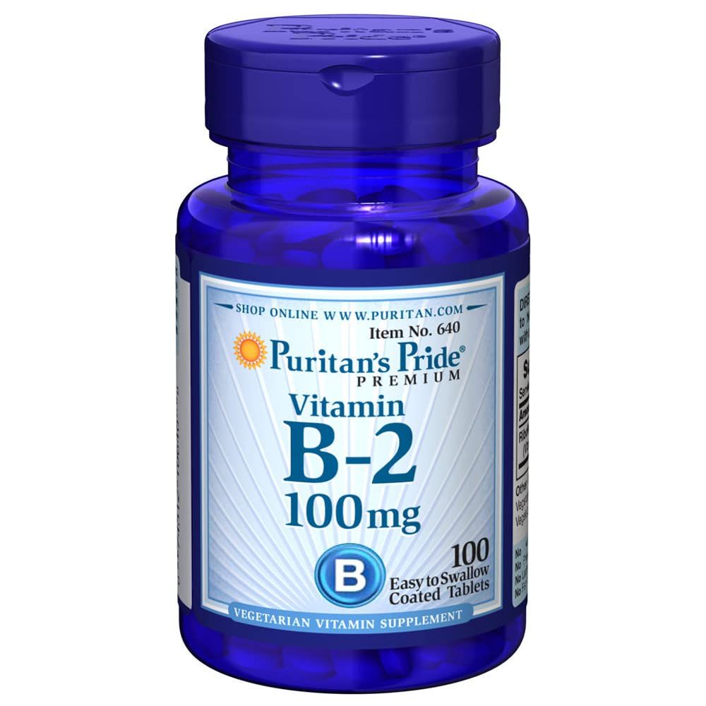 Puritan&#39;s Pride Vitamin B-2 100 Mg Tablets, 100 Count