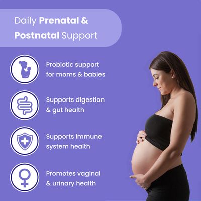 Prenatal Probiotics for Women | 30 Billion CFU, 17 Strains + Organic Prebiotics | Supports Digestion, Gut &amp; Immune Health for Mom &amp; Baby | Womens Probiotic for Pregnancy &amp; Lactation | Vegan Capsules