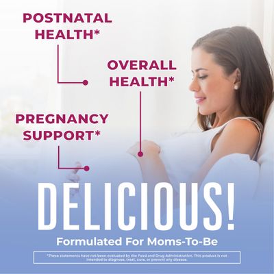 Prenatal Vitamins for Women by MaryRuth's | USDA Organic Prenatal Gummies | Postnatal Vitamins for Women Breastfeeding | Methylfolate 800 mcg DFE | Iodine | Vegan | Non GMO | 30 Servings