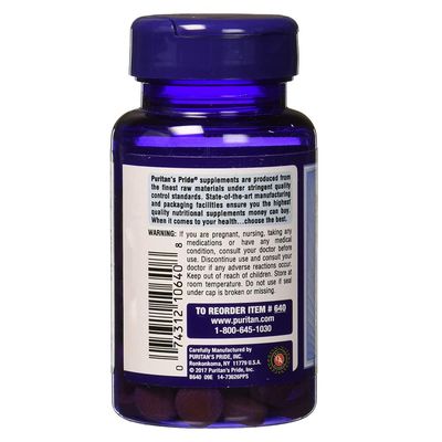 Puritan's Pride Vitamin B-2 100 Mg Tablets, 100 Count
