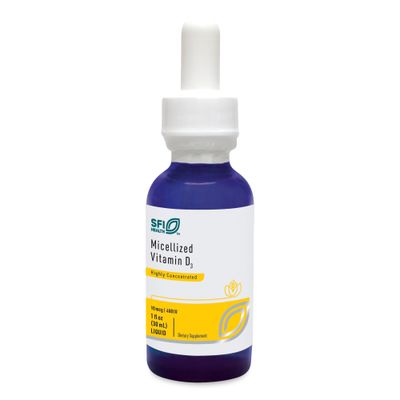 Klaire Labs Micellized Vitamin D3 Liquid for Children, Infants &amp; Adults - 400 IU Vitamin D per Drop - Suitable for Kids - Immune Support - Natural Mango Orange Flavor Drops (600 Servings / 1 fl oz)