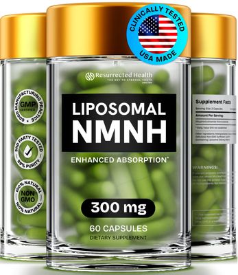 Resurrected Health NMN Supplement Alternative - Liposomal NMNH (Dihydronicotinamide Mononucleotide) - High Purity NAD Supplement for Anti Aging, Energy, Focus - 60 Capsules - 300mg