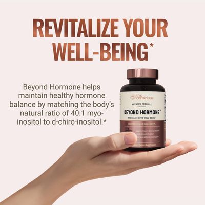 Live Conscious Beyond Hormone Holistic Hormone Balance for Women a DIM w/Myo-Inositol &amp; D-Chiro-Inositol Supplement - Promotes Healthy Estrogen Balance - Everyday PMS Support (2-Pack)