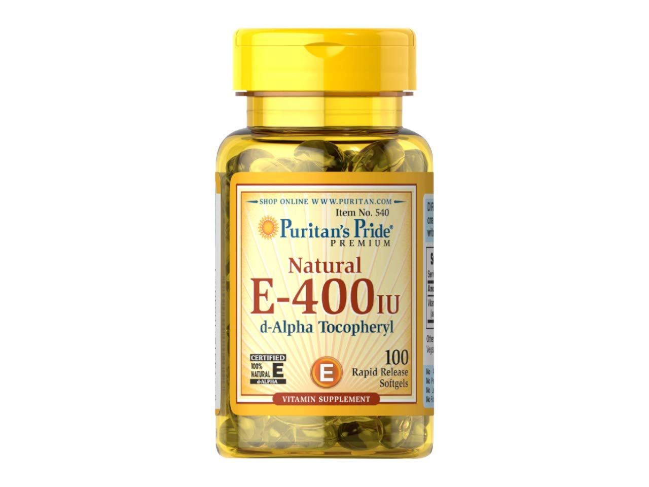 Puritan&#39;s Pride Vitamin E 268 mg Mixed Tocopherols Natural Immune Support by Pride, 400 IU /, 100 Count