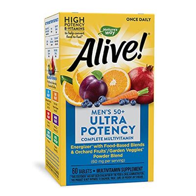 Alive! Once Daily Men&#39;s 50+ Ultra - 60 Tablets by Nature&#39;s Way
