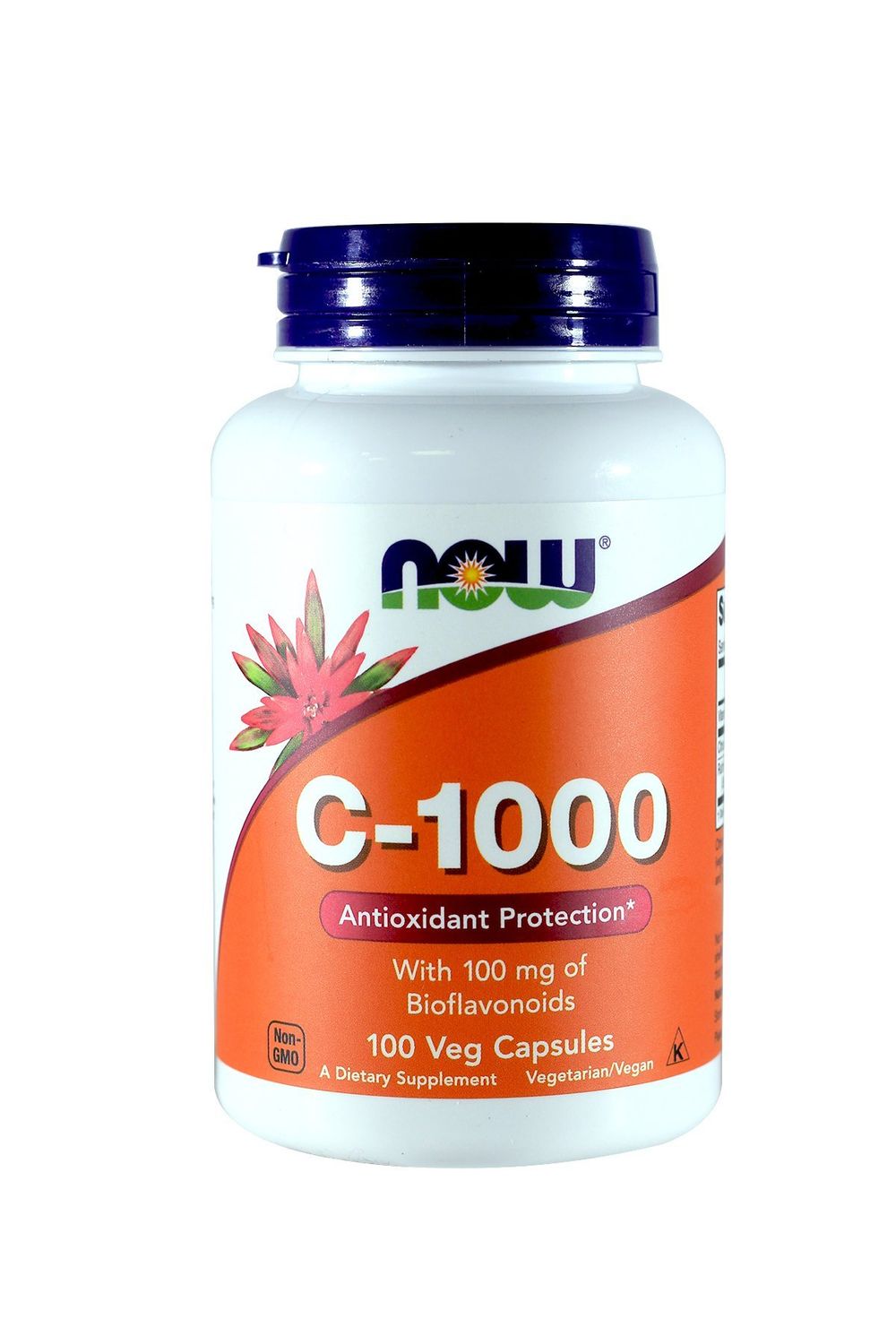 NOW C-1000, with 100 mg of Bioflavonoids, 100 Capsules (Pack of 2)